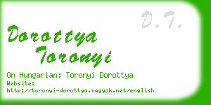 dorottya toronyi business card